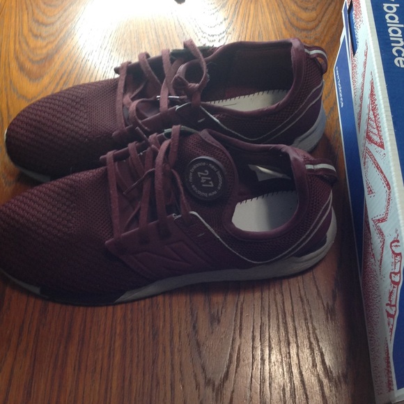 Men's New Balance 247 Life Styles - Burgundy/Grey - Size 9.5 - Picture 2 of 5